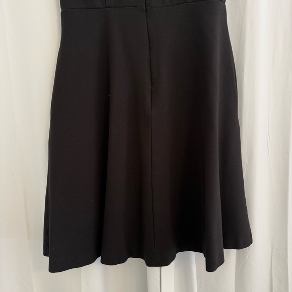 LOFT Black Sleeveless Fit and Flare Dress with Back Cutout Women’s 4 - Picture 7 of 9